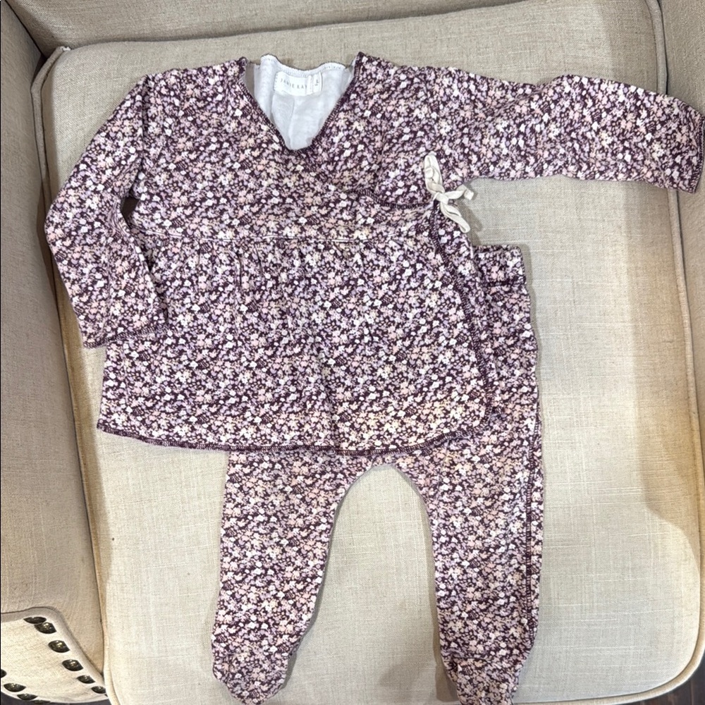 Jamie Kay Purple and White Matching Pajama Set